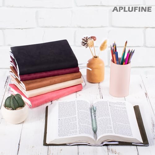 APLUFINE 14~15.2cm x 5.1cm x 20.3cm(5.5~6인치 x 2인치 x 8인치) 책용 소형 책 커버, 포켓이 있는 벨벳 재사용 가능한 패브릭 북 커버, 페이퍼백, 저널 및 성경용 조절 가능한 책 프로텍터