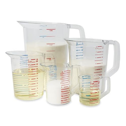 Rubbermaid Commercial Products Bouncer Clear Measuring Cup, 16-Cup/4-Quart, Clear, Strong Food Grade, Easy Read for Liquid/Dry Ingredients, for Home/Professional Kitchen - size: 4 Qt