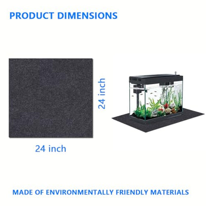 Aquarium Leveling Mat，Under Fish Tank Mat——Soft Absorbent Material，Anti-Slip and Waterproof Backing，Cushion the Friction Between the Fish Tank and the Table，Washable (24 x 24 Inch) - size: 24 x 24 Inch