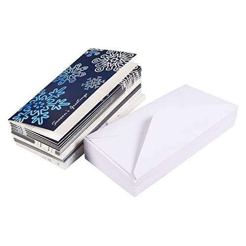 BEST PAPER GREETINGS Money Envelopes for Cash Gifts - 36 Pack, 3.6 x 7.25 Inch, Snowflake Winter Designs - Money Card Holder - style: Snowflake Winter