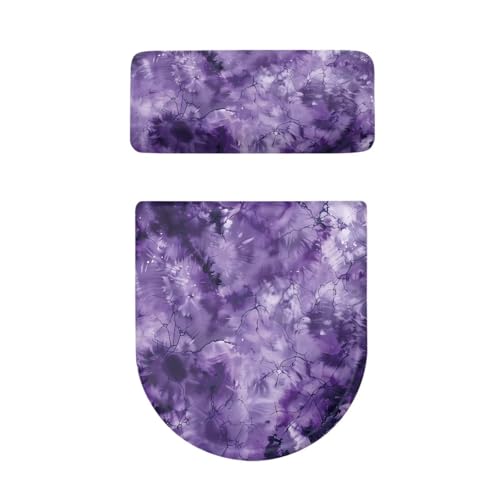 Marble Purple Toilet Lid Covers & Toilet Tank Lid Cover Elastic Edges Universal Fit Standard Oblong Elongated Toilet Home Xmas Decoration - color: Marble Purple