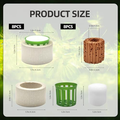 16 Pack Aquarium Plant Weights, Aquatic Plants Fixed Ring Set, Anti-Floating Ceramic Aquarium Plant Rings, Aquarium Landscape Decoration Fish Tank Accessories 1.8 x 1.3 Inch - size: 16PCS