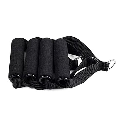 4PCS/1set Exercise Resistance Bands Handle Set, Workout Bands with Handles, Home Workouts Resistance Bands Handle Set for Men, Women, Indoor, Outdoor | Comfortable Foam Grips, Universal Band Compatibility, Indoor Outdoor Fitness Use, Strength Training Equ