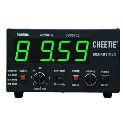 Classic Boxing Interval Timer,LED Display,1-12 Challenge Rounds with Adjustable Buzzer,30s-10min Workout,0/30/60s Rest Time,for MMA,Muay Thai,Kickboxing Green - color: Green