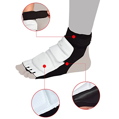 Taekwondo Karate Sparring Gear Foot Protector 1 Pair Karate Boxing Sparring Foot Guard Martial Arts Protective Feet Gear for Training - size: S 30-33