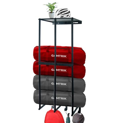 Camping Chairs Storage for Garage - Metal Camping Chair Wall Holder for Garage Organization, Camping Chair Storage Racks with 3 Hooks, Beach Chair Umbrella Wall Storage Rack - size: 12IN