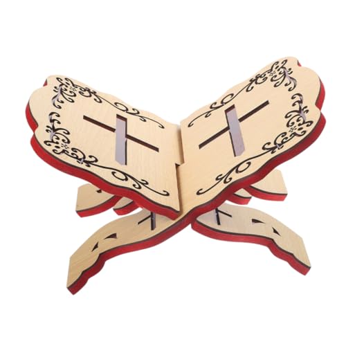 COHEALI Wooden Quran Holder Book Stand Detachable Reading Rack Compact Desktop Bookshelf for Quran Bible Piano Scores and Study Materials