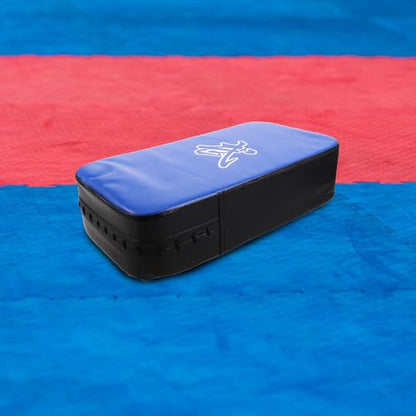 STOBAZA Taekwondo Kick Shield Pad Pu Curved Martial Arts Kicking Target for Muay Thai Karate MMA Training Blue