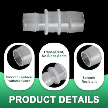 PATIKIL Hose Barb Reducer, 3 Pcs 3/4" to 5/8" Hose ID Connectors Joint Plastic Pipe Fitting Splicer Mender Union Adapter for Air Water Fuel Gas Aquarium, White - size: 3/4" to 5/8"