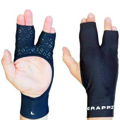 Grappz Finger Support Athletic Compression Gloves – Athletic Buddy Tape & Trigger Finger Splint Alternative – Finger Sleeve & Brace, Arthritis Pain Relief & Joint Stabilizer for All Sports, Unisex M - size: Medium, style: Original Glove