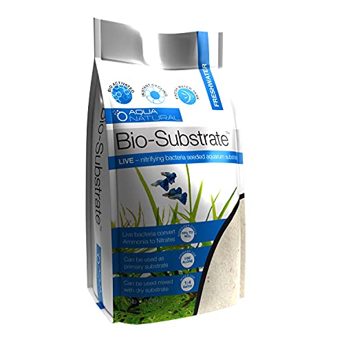 Aqua Natural Sugar White Sand Bio-Substrate 5lb for Freshwater Aquariums, Sand seeded with Start up bio-Active nitrifying Bacteria | Sand seeded with start up bio-active nitrifying bacteria - size: One Size Fits All