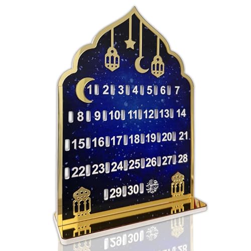 Ramadan Advent Calendar Ramadan Countdown Calendar Mubarak Islamic centerpieces decorations for Table Office Home Eid Advent Days Gift