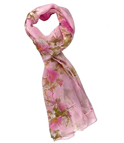 Xyueanlo Scarfs for Women Lightweight Scarves Fashion Print Floral Pattern Scarf Shawls - color: P-pink