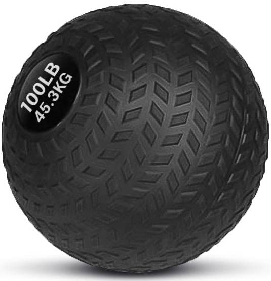 French Fitness PVC Slam Ball, Iron Sand-Filled, No Bounce, PVC Shell, 5-100 lbs, for Cross Training, MMA, Conditioning & Athletic Workouts