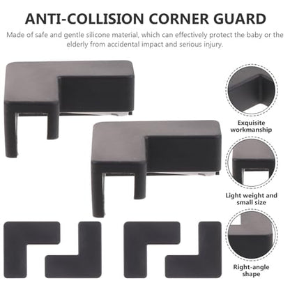 6pcs Silicone Fish Tank Corner Protectors Black Medium Flexible Edge Guards for Aquarium and Pet Carrier Safety Bumpers Protective Tank Corner Guards