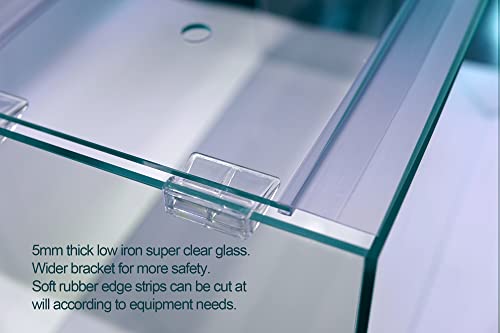 Allcolor Artisan Grade Ultra Clear Rimless Aquarium Tank (10GaI) | Low Iron Glass Fish Tank for Professional Aquascaping and Planted Layouts, 6-60 Gallons (10GaI - Top Glass Canopy) - size: 10Gal 18.8"L×11"W×11.8"H