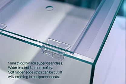 Allcolor Artisan Grade Ultra Clear Rimless Aquarium Tank (21Gal) | Low Iron Glass Fish Tank for Professional Aquascaping and Planted Layouts, 6-60 Gallons (21Gal - Top Glass Canopy) - size: 21Gal 23.6"L×13.7"W×14.9"H