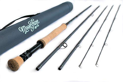 Moonshine Rod Company Fly Fishing Rod with Carrying Case and Extra Rod Tip - size: 7WT- 9', style: Saltwater Fishing