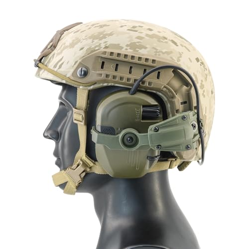 Ear Defender Hearing Protection Safety Earmuffs Noise Reduction with Gel EarPad for Outdoor Sports (FG) - color: Fg