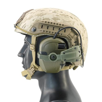 Ear Defender Hearing Protection Safety Earmuffs Noise Reduction with Gel EarPad for Outdoor Sports (FG) - color: Fg
