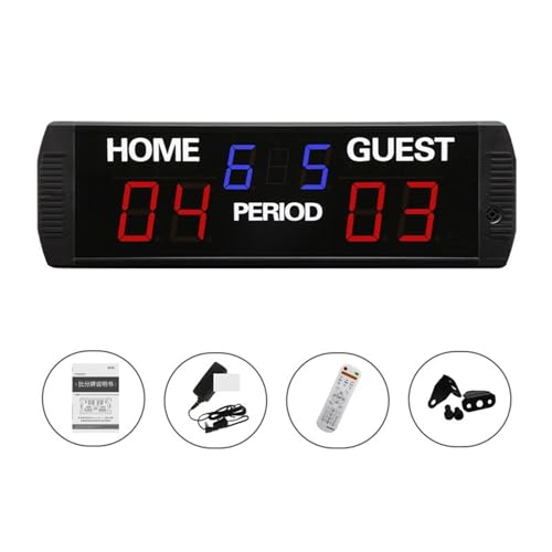 Digital Timer, Electronic Scoreboard Basketball & Timer Shot Portable Tabletop Wall Mount Digital with App Control Aluminum LED for Football,for Home Gym