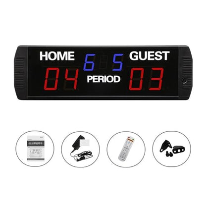 Digital Timer, Electronic Scoreboard Basketball & Timer Shot Portable Tabletop Wall Mount Digital with App Control Aluminum LED for Football,for Home Gym