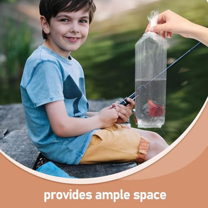 INOOMP 50pcs Live Fish Shipping Bags 6x34cm Thick Plastic Aquarium Transport Bags Leakproof for Outdoor Fish Tank and Koi Transport