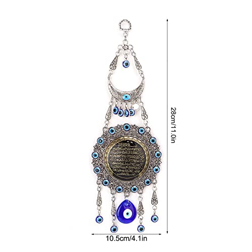 Blue Evil Eye Wall Decor, Islamic Amulet Blessing Wall Hanging Decoration Pendant for Home, Car, Office Decoration and Protection