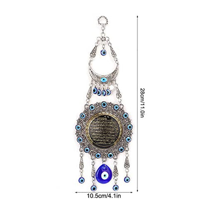 Blue Evil Eye Wall Decor, Islamic Amulet Blessing Wall Hanging Decoration Pendant for Home, Car, Office Decoration and Protection