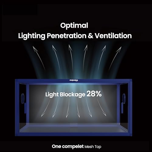 Stackable 50 Gallon Reptile Enclosure for Gecko, Juvenile Reptile | Optimal Ventilation & Light Penetration by Rust Proof Mesh Top, Easy Assembly within 6 Steps with Clear Instruction - color: Dart Blue, size: 50 Gallon