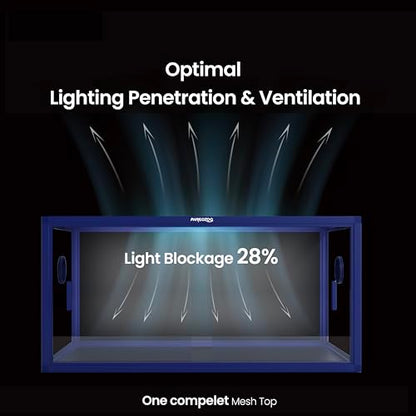 Stackable 50 Gallon Reptile Enclosure for Gecko, Juvenile Reptile | Optimal Ventilation & Light Penetration by Rust Proof Mesh Top, Easy Assembly within 6 Steps with Clear Instruction - color: Dart Blue, size: 50 Gallon