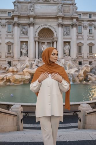 Instant Chiffon Hijab, Ready to wear hijab, modal wrap, Abaya, modern Instant Scarf, Soft breathable scarf - color: S11 Mustard