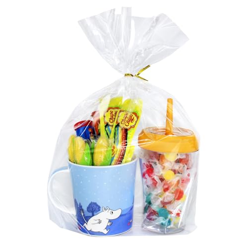 PigPotParty Cellophane Gift Bags 10x14 Inch, 100 Pack, Clear Goodie Bags - color: 10x14 Inch (Pack of 100)