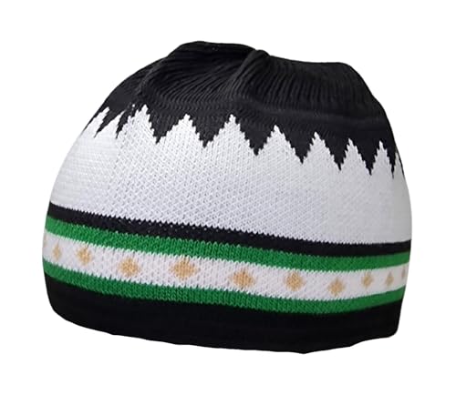 Set 4 Kufi Hat for Men Muslim AMN-225 Beanie Skull Cap Islam Taqiyah Takke Gift - color: Color Set 7
