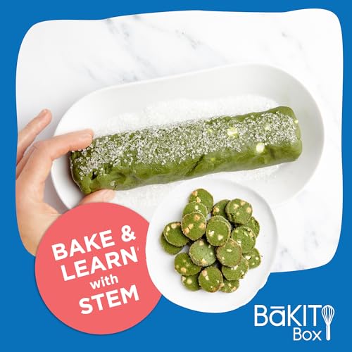 BāKIT Box Japanese Matcha Cookie Kit for Kids – Learn About Japan + Make Cookies – Includes Printed Recipe & Activity Guides – Educational Baking Gift - color: Japanese Matcha Cookies