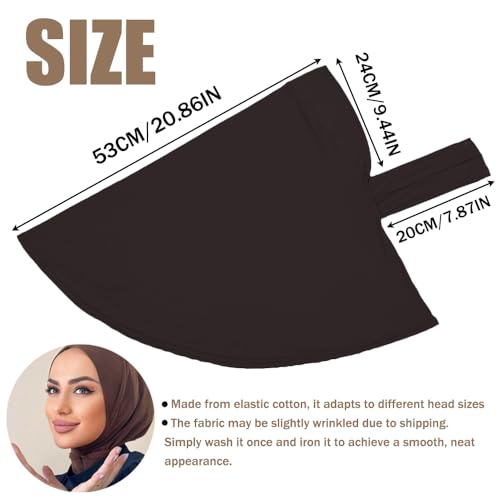 OULIGET Instant Scarf For Women,Muslim Flexible Turban with Buttons Ready to Wear Easy,Chic Sport Jersey Hijab Head Scarf - color: White