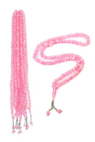 ihvan online, Tasbih Prayer Beads 99, Pack of 10, Muslim Prayer Bead, Islamic Rosary Bead, Dhikr, Tasbeeh Bulk, Misbaha, Masbaha, Tespih, Islamic Gift for Ramadan & Mawlid & Hajj Umrah - color: Pink