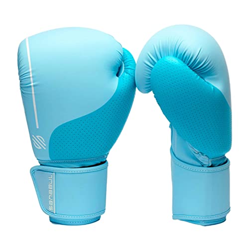 Sanabul Easter Egg Boxing Gloves for Women, Pro Training MMA Kickboxing Muay Thai Gloves, Sparring Punching Heavy Bag - color: Ice Blue, size: 8 oz