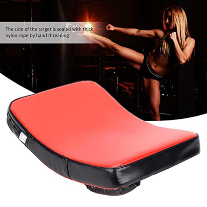 Taekwondo Kick Boxing Pad, Muay Thai Pad for Training Curved Kickboxing Kicking Strike Shield Foot Target Martial Arts Training Pads Foot Practice Small Size - color: red