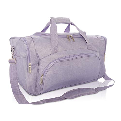 DALIX Signature Travel or Gym Duffle Bag in (Black, Gray, Navy Blue Red) - color: Purple