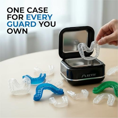 RePod Mouth Guard Ultrasonic Retainer Cleaner Case | Portable Ventilated Travel Denture Case | Ultrasonic Cleaner Storage for Nightguards, Dental Trays, Aligner And Retainer Cleaner Pod