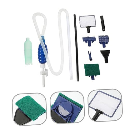 Mipcase Complete Fish Tank Cleaning Tools Set Long Handle Brush Aquascaping Tools Vacuum Cleaner Random Color