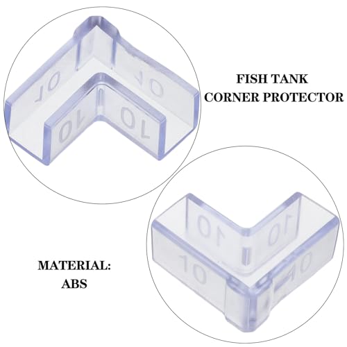 25pcs Fish Tank Glass Edge Protectors, L-Shaped Aquarium Corner Guards for 10mm Glass, Thickened Non-Adhesive Impact-Resistant Corner Covers for Aquarium Safety