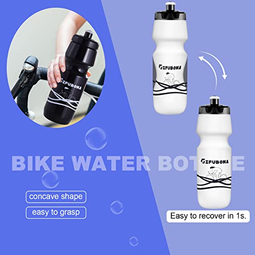 Bike Squeeze Water Bottles 24oz Bicycle Mtb Road Mountain Bottle Bpa Free for Riding/Running/Outddoor/Sport, 750ml, 2 Pack Black - color: Black 2 pack