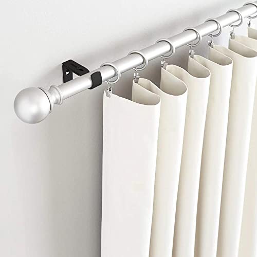 Premium Curtain Rod Brackets - 3 Pack Adjustable Wall Mounts, Curtain Rod Holders for 1 Inch Rod (Silver) - color: Silver-3Pack