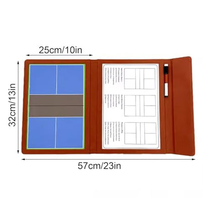 Pickleball Coaching Board, Foldable Tactic Clipboard, Dry Erase Magnetic Equipment Kit, with 2 Markers, for Training Match