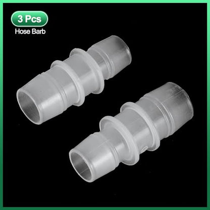 PATIKIL Hose Barb Reducer, 3 Pcs 3/4" to 5/8" Hose ID Connectors Joint Plastic Pipe Fitting Splicer Mender Union Adapter for Air Water Fuel Gas Aquarium, White - size: 3/4" to 5/8"