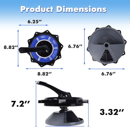 R0443900 Replacement Kit, 2-Inch Multi-Port Valve Top Cap Assembly Compatible with Zodiac Jandy Side Mount Backwash Valves, Includes Diverter Valve Gasket