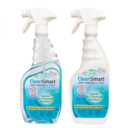 CleanSmart Daily Surface Cleaner and Pet-Safe Disinfectant, Kills 99.9% of Viruses, Bacteria, 23 ounce Bottle (Pack of 2) - size: 23 Fl Oz (Pack of 2)