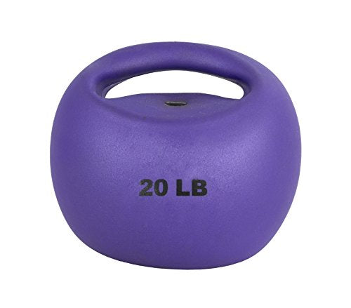 CanDo 10-3299 원 핸들 메디신 볼, 9.1kg(20파운드), 퍼플 - size: 20 lbs